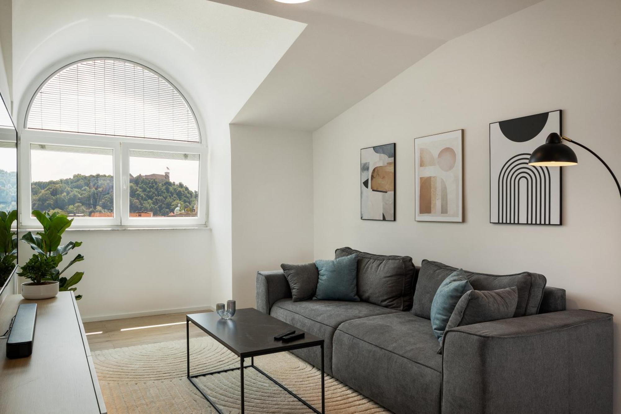 Luxe Penthouse With A Castle View リュブリャナ エクステリア 写真