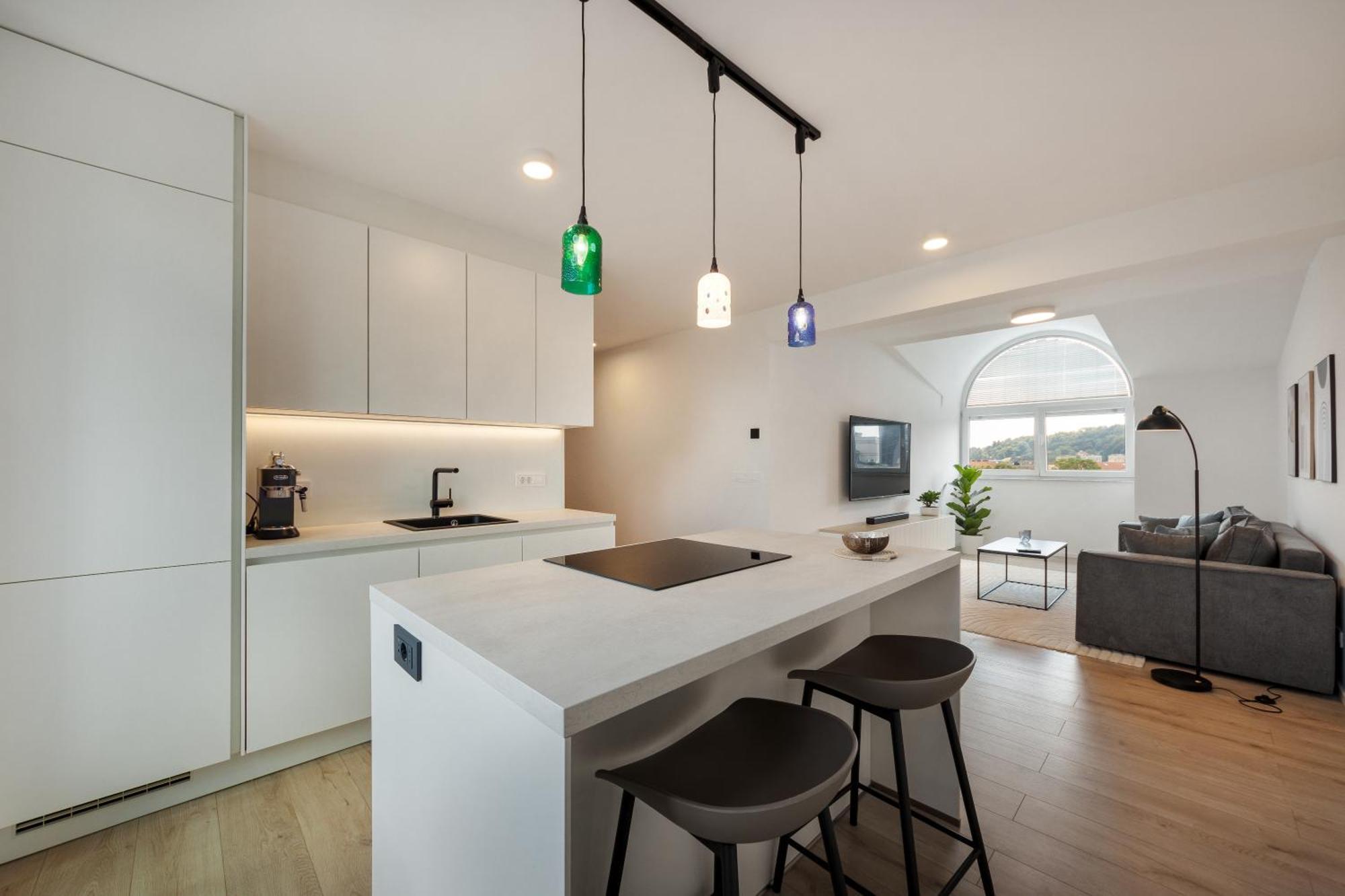 Luxe Penthouse With A Castle View リュブリャナ エクステリア 写真